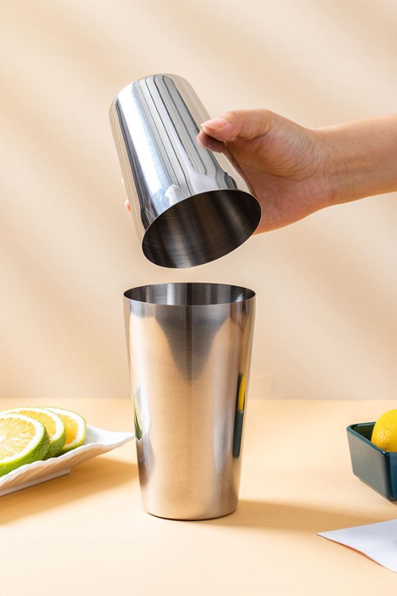 Çelik 600 800 ml Boston Shaker Kokteyl Hazırlama Bardağı Kabı cin878x