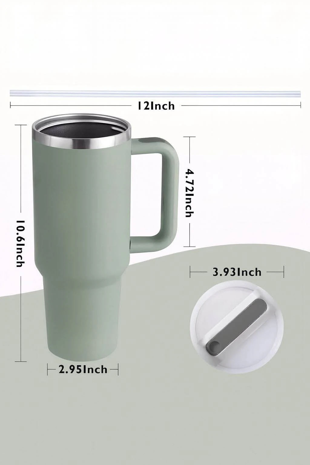 304 L Çelik 1,2 L Pipetli Yeşil El Termos Mug (SIZDIRMAZLIK YOK) cin856ysx