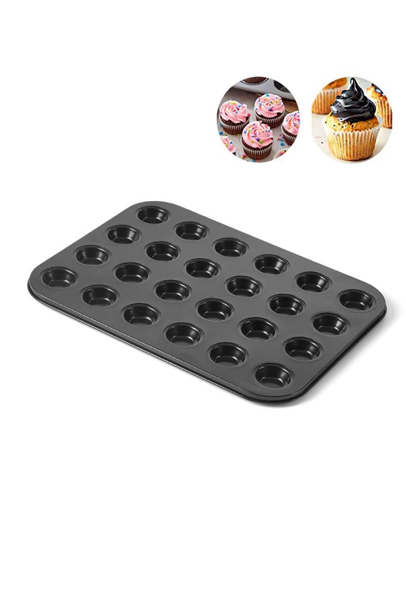 Karbon Çelik 24 lü Muffin Cupcake Kek Pişirme Kalıbı cin801sy