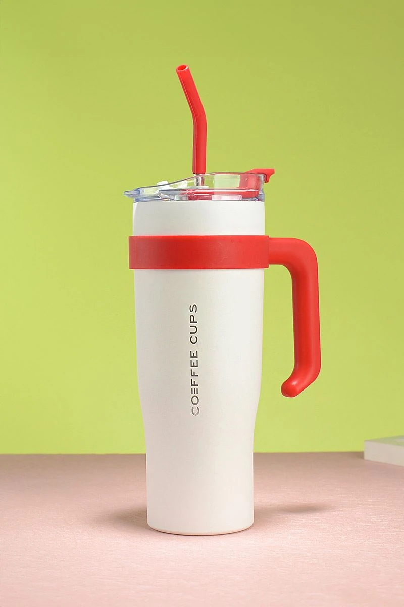 304 L Çelik 1,2 L Beyaz Pipetli Kamp Piknik Termos cin909by