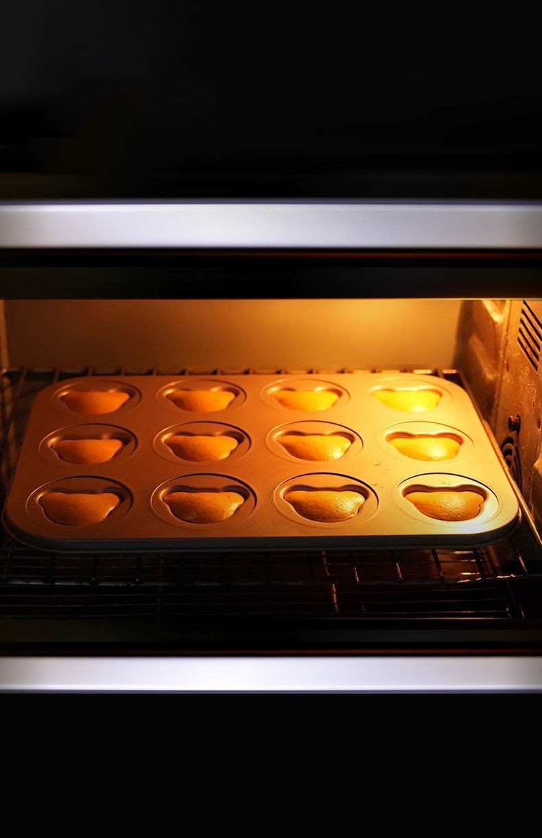 Karbon Çelik 12 li Ayıcık Muffin Cupcake Kek Pişirme Kalıbı mt125