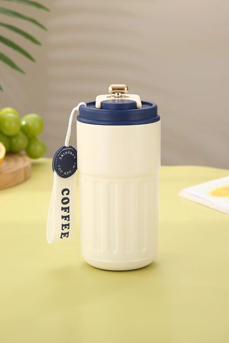 316 L Çelik Mavi 420 ml Kahve El Termos Mug cin486mv