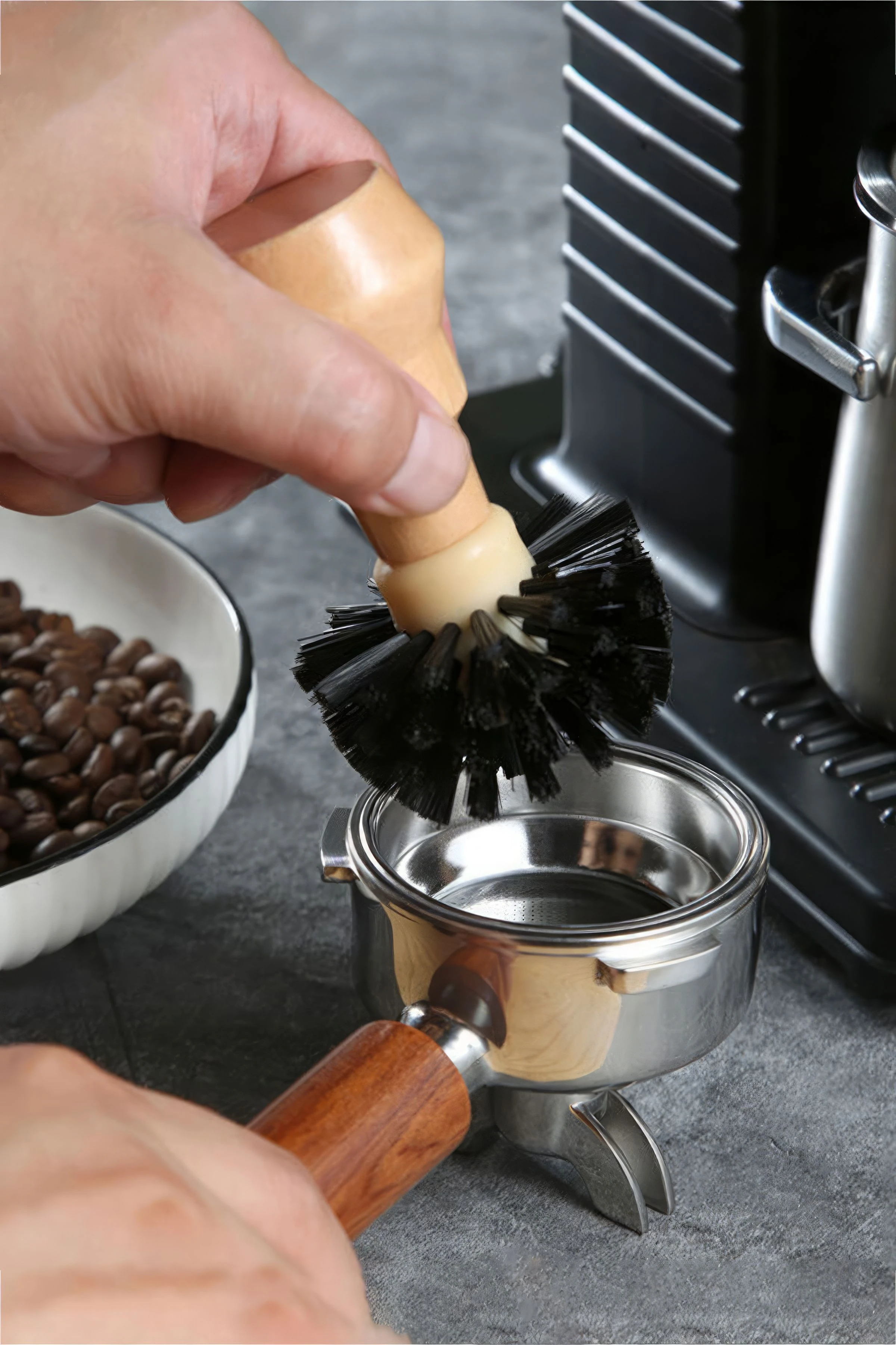 Espresso Makinası 51 mm Tamper Temizleme Fırçası mt228