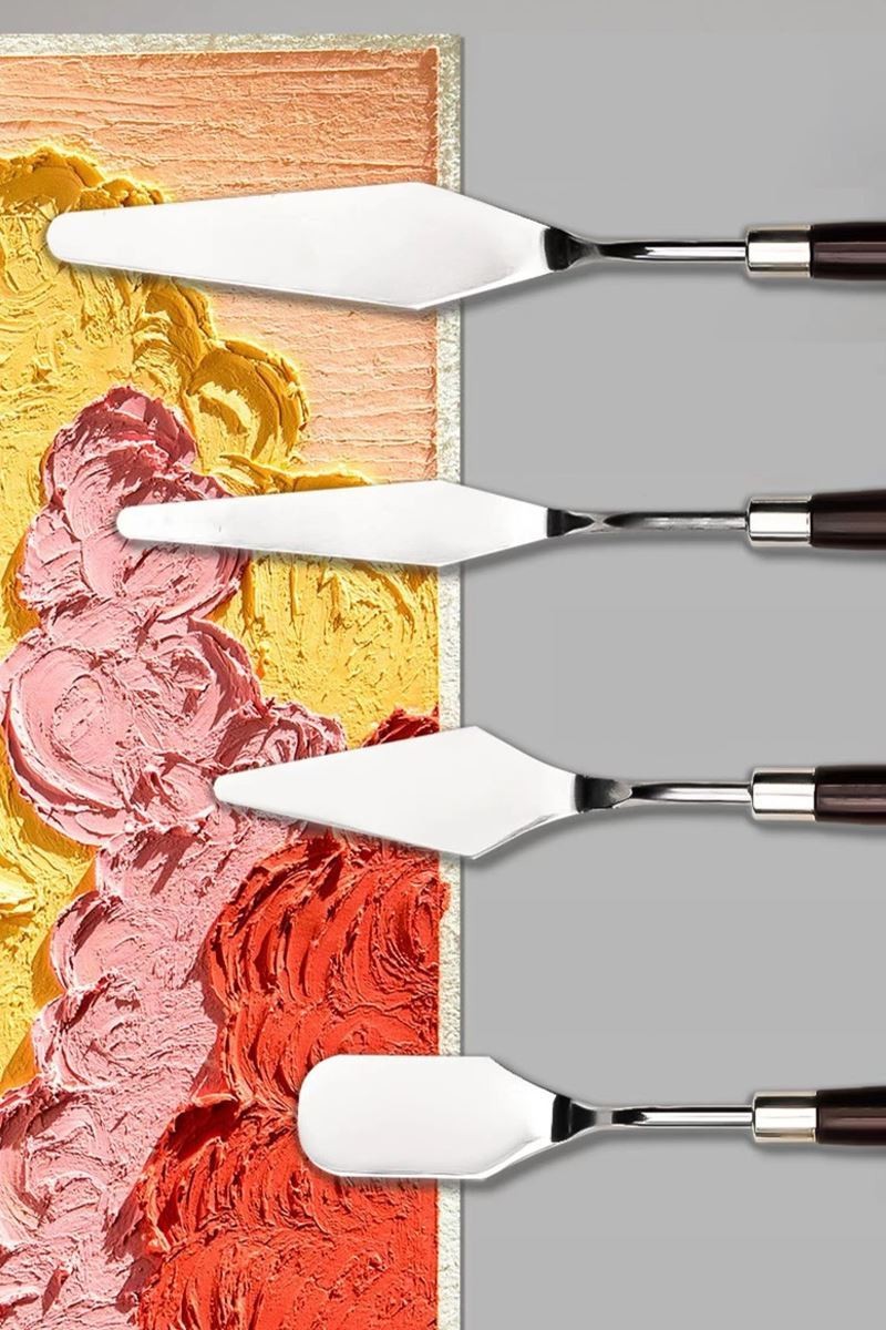 5 Parça Resim Spatula Seti Boya Palet Bıçağı Painting Knife cin549