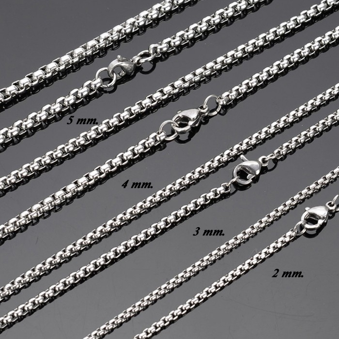 Chavin Gri 70 cm. 5 mm. Erkek Çelik Zincir dr22