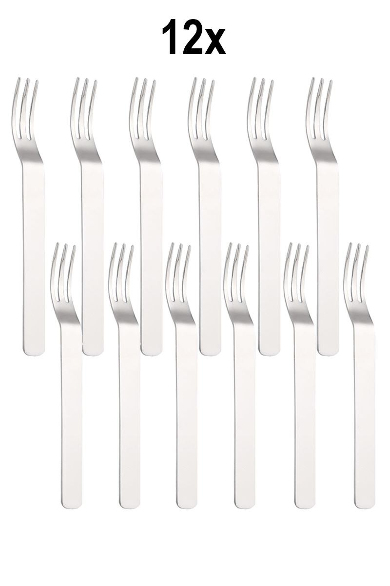 304 Çelik 12 Adet Silver Renk Tatlı ve Meyve Çatalı mt159by-12