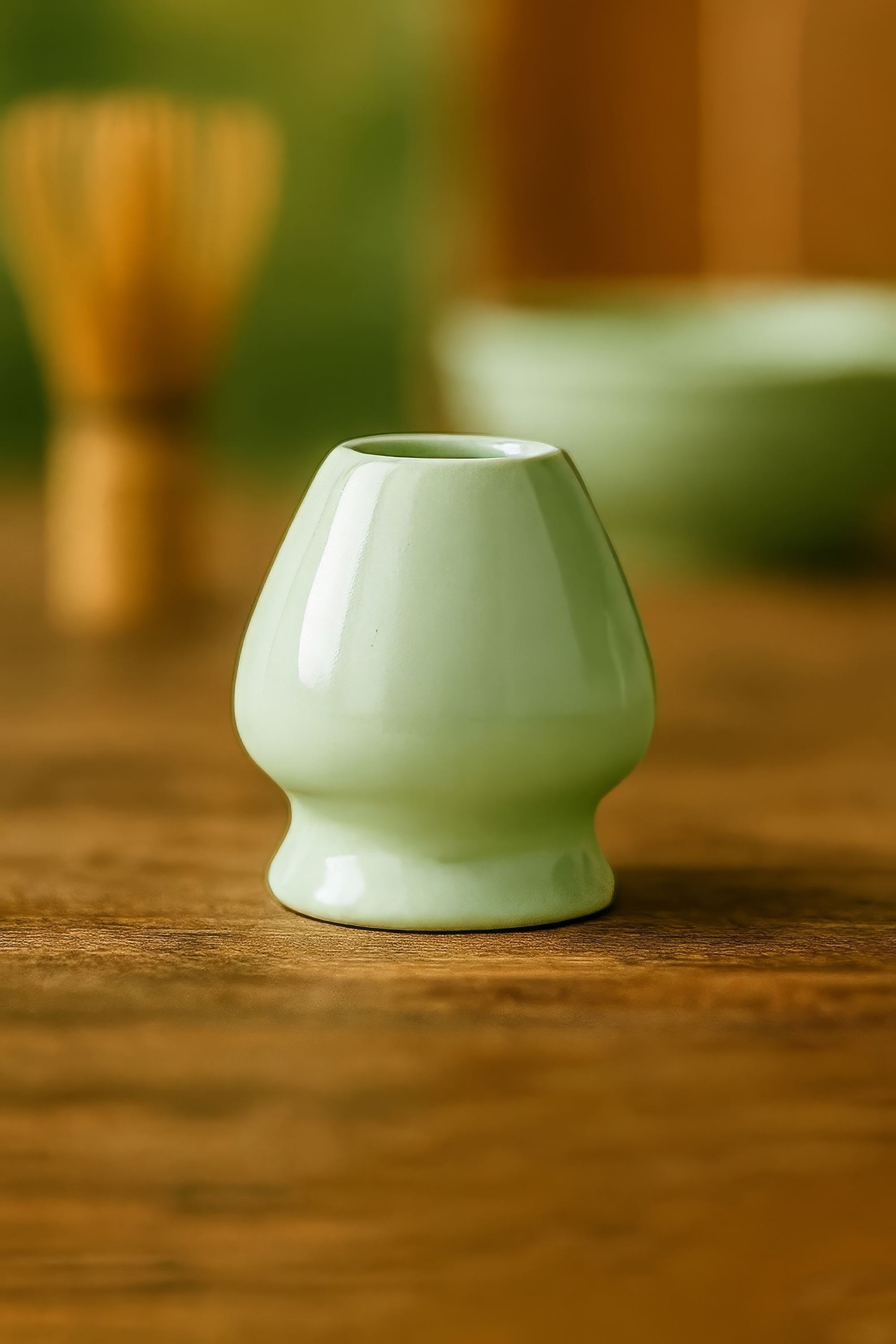 Seramik Matcha Çayı Fırça Bamboo Whisk Tutucu Köpürtücü Tutacağı cin580