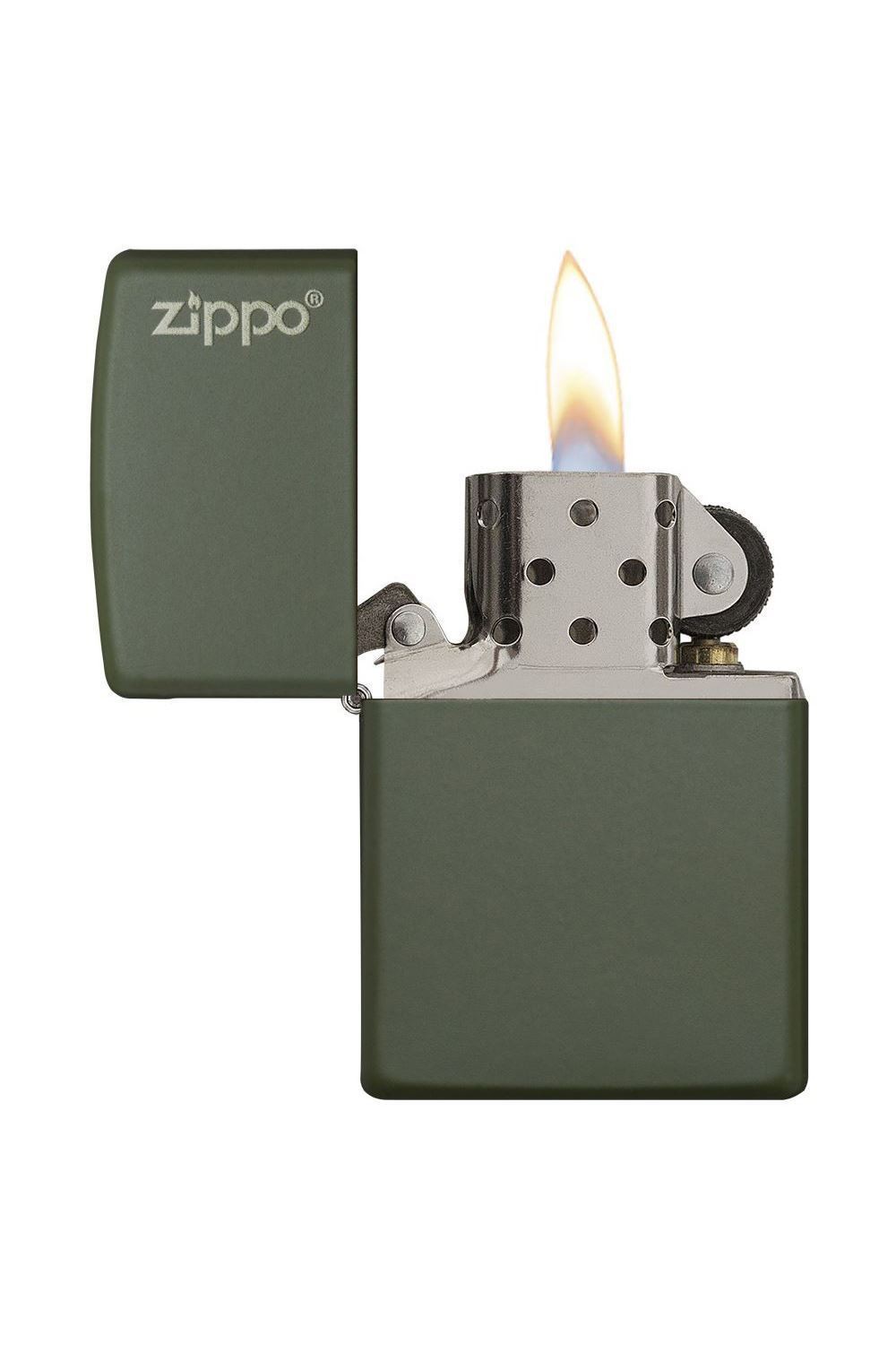 Zippo Çakmak Green Yeşil Hediyelik Kutu Benzin Taş Set du10-000019