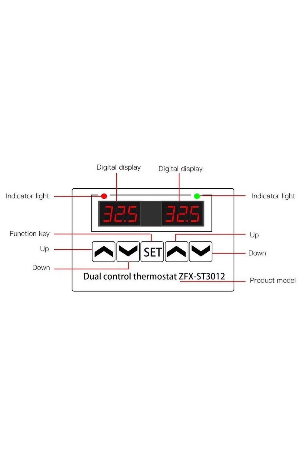 İkili Termostat st3012 Isıtma ve Soğutma Birarada 220v thr319