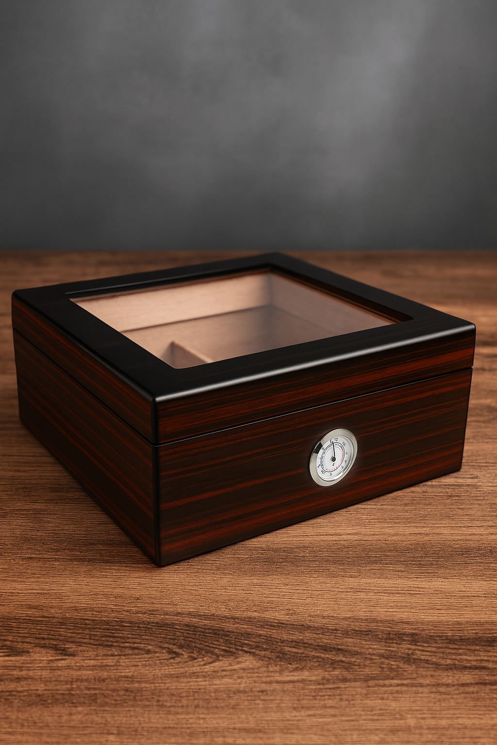 Falconetti Kırmızı Camlı Humidor Puro Kutusu rc42krx