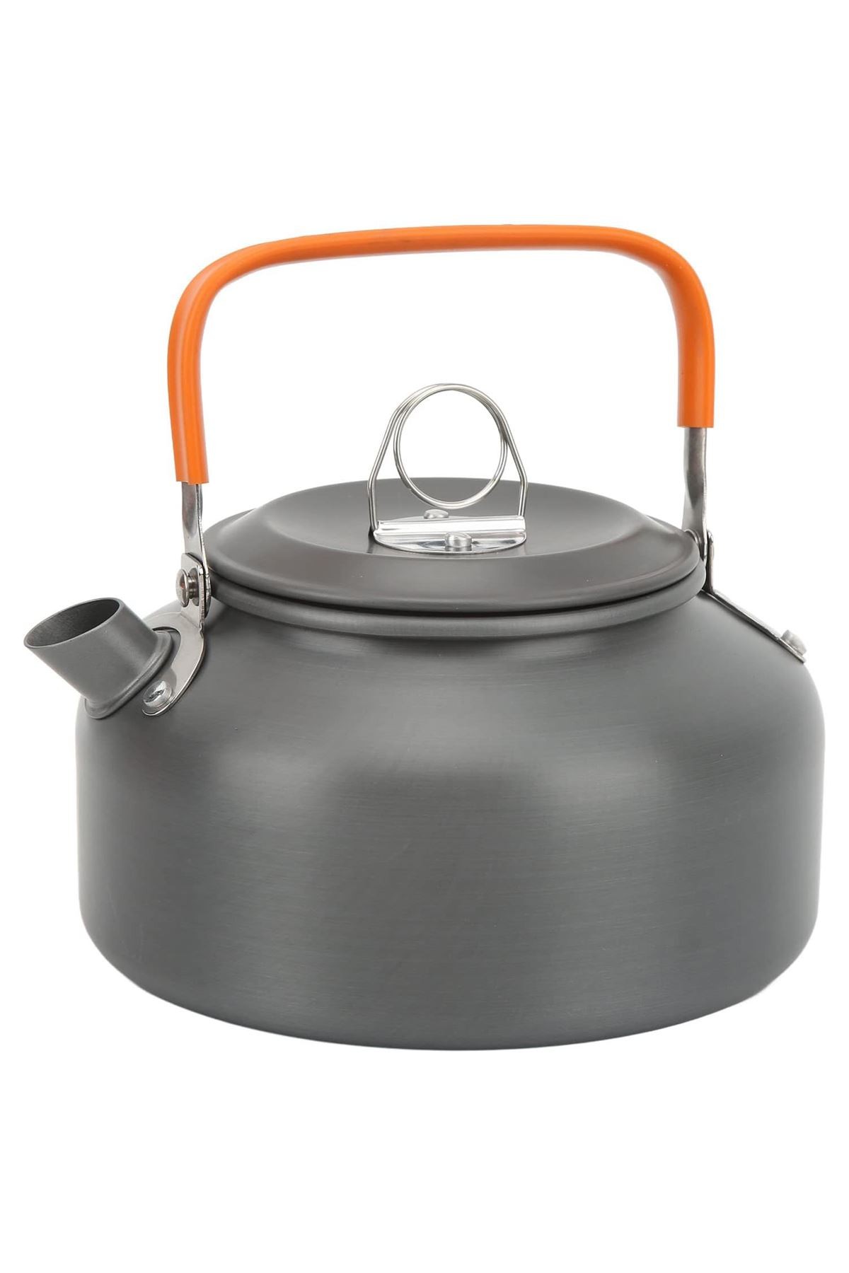 Metal 800 ml Kulplu Çelik Kamp Ve Piknik Çaydanlığı Su Isıtma Demlik cin938