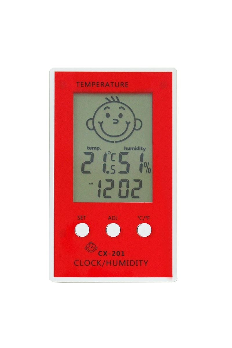 Çocuklar için İç Mekan Termometre ve Nem Ölçer Saatli thr111