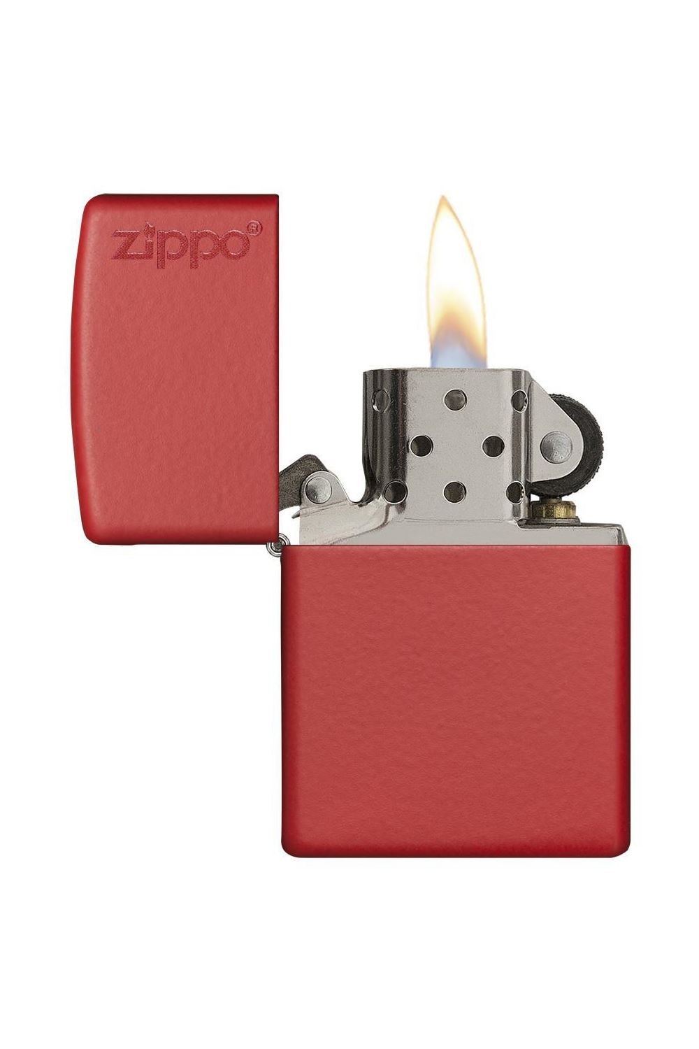 Zippo Çakmak Kırmızı Red Matte Logo 233zl-000052