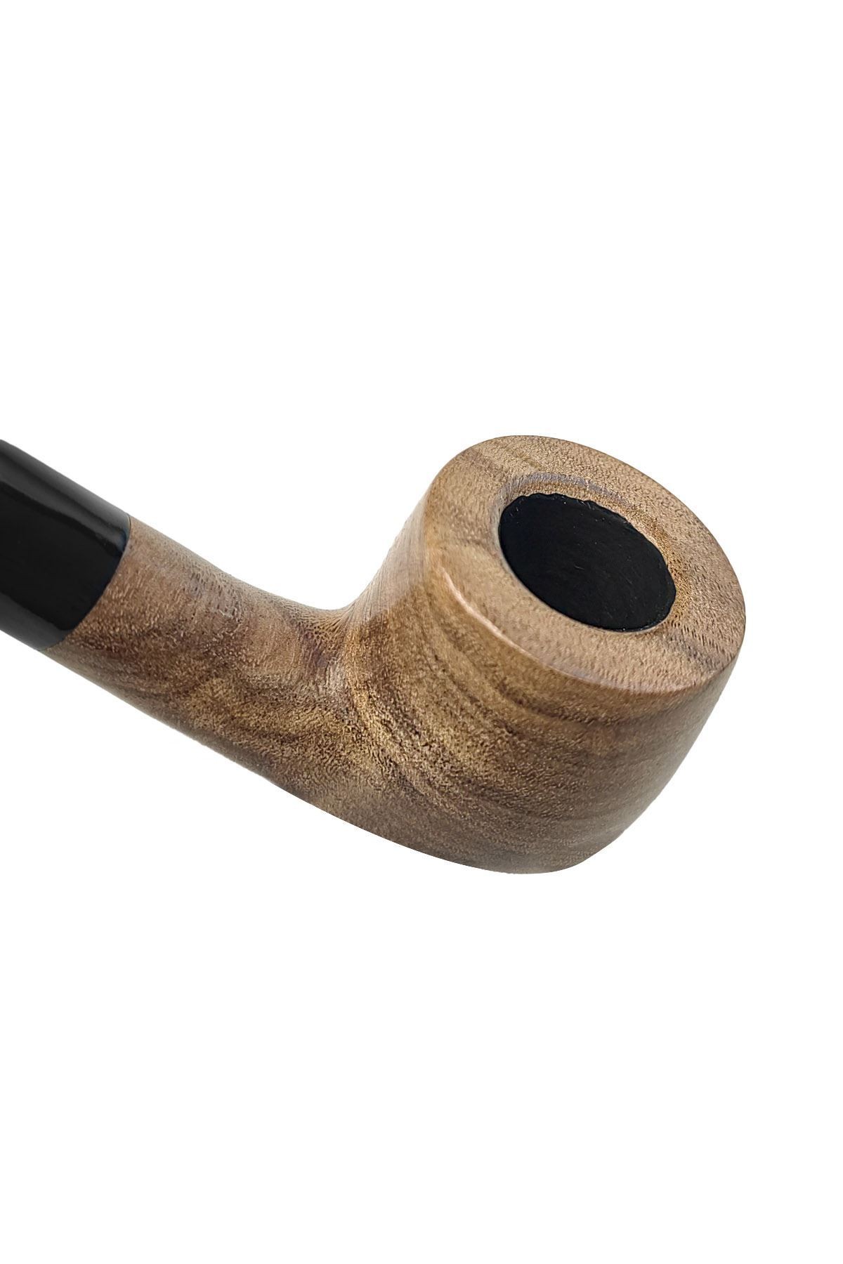 Falconetti 9 mm. Sandalwood Eğimli Sap Ahşap Pipo Seti rd34-takim