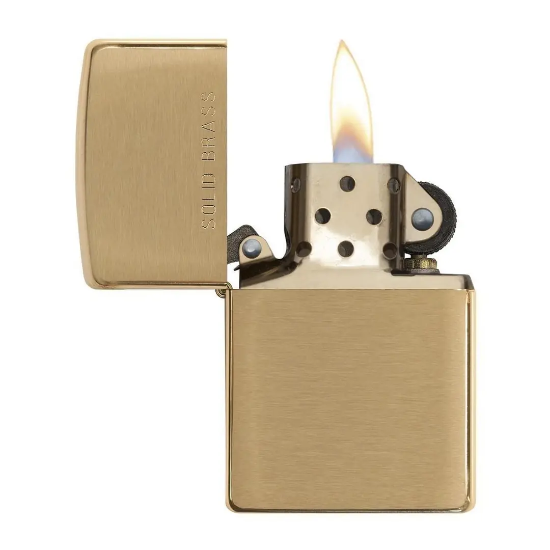 Zippo Mat Gold Regular Brass Fin Solid Brass 204-000256