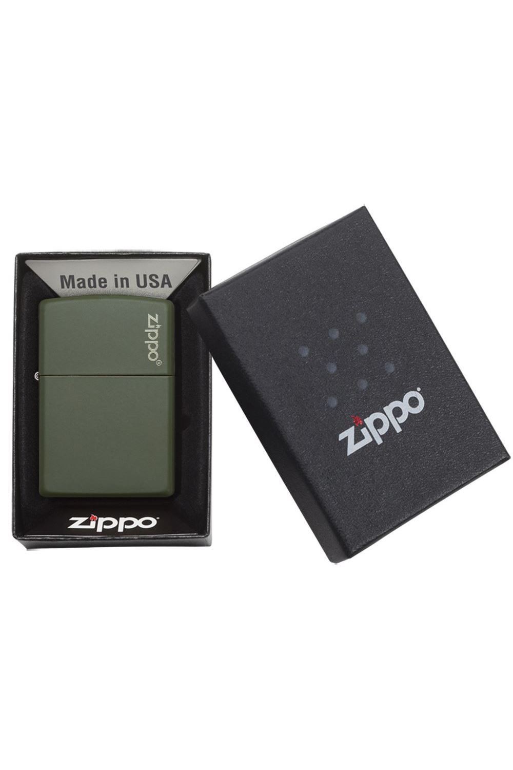 Zippo Çakmak Green Yeşil Hediyelik Kutu Benzin Taş Set du10-000019