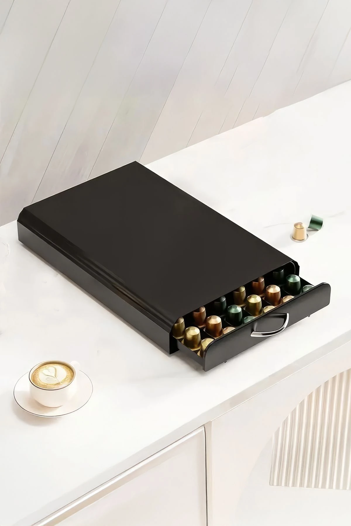 60 Adet Kapasiteli Nespresso Kapsül Kahve Standı Kahve Çekmecesi mt195sy