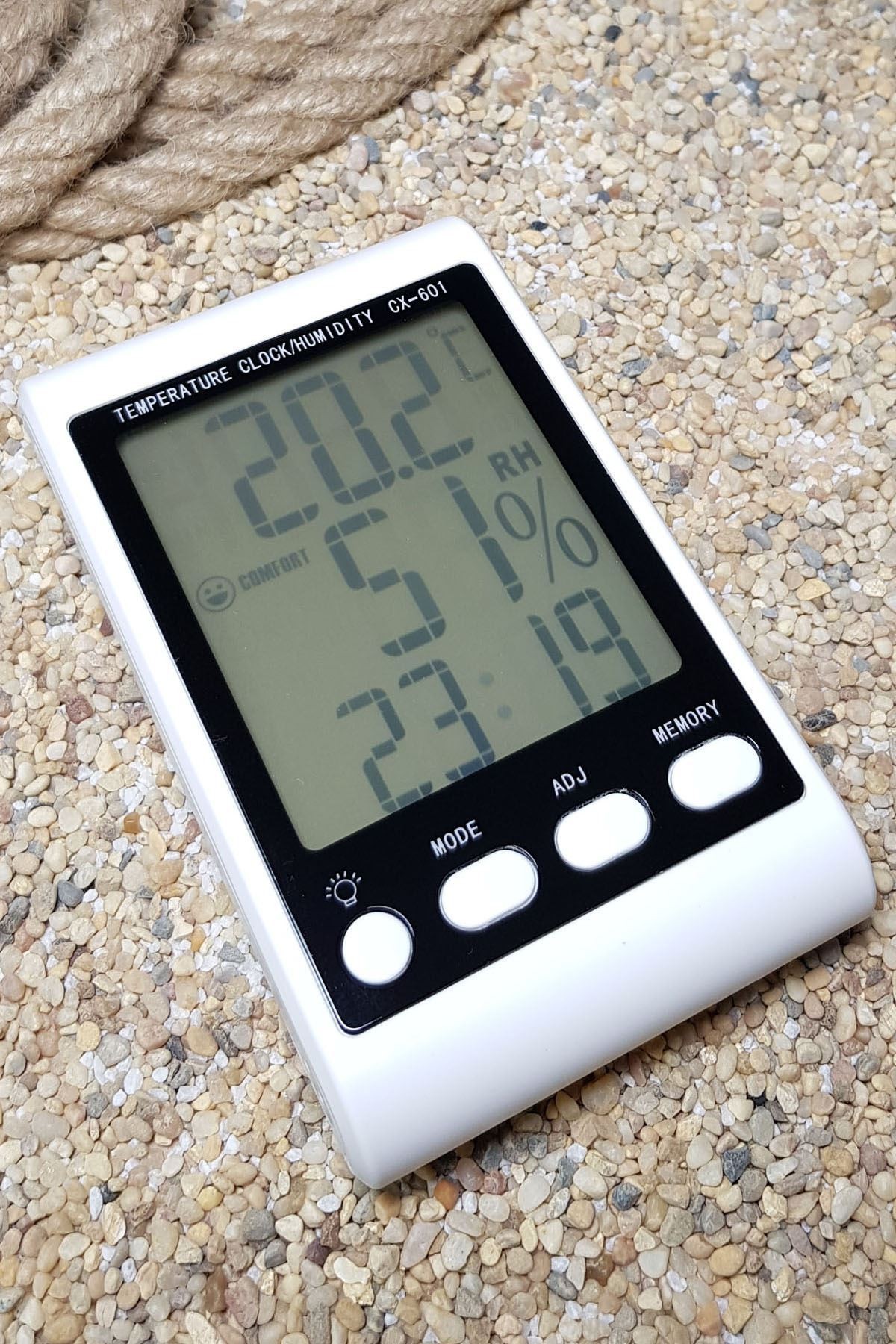 Weather Forecast Büyük Rakamlı Termometre Sıcaklık Nem ölçer Saati thr274