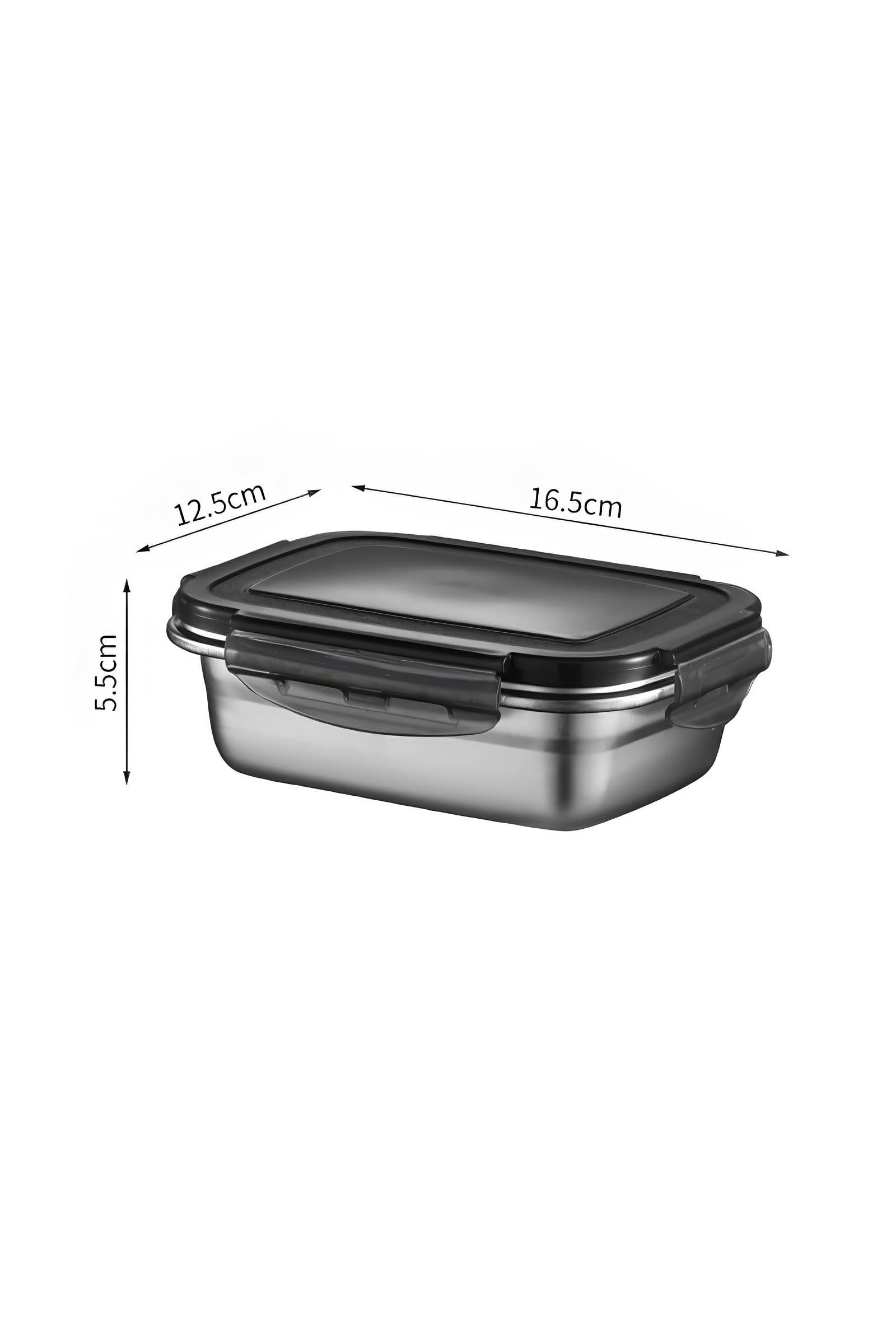 304 Çelik 550 ml Yemek Meyve Et Buzdolabı Beslenme Saklama Kabı mt111-55