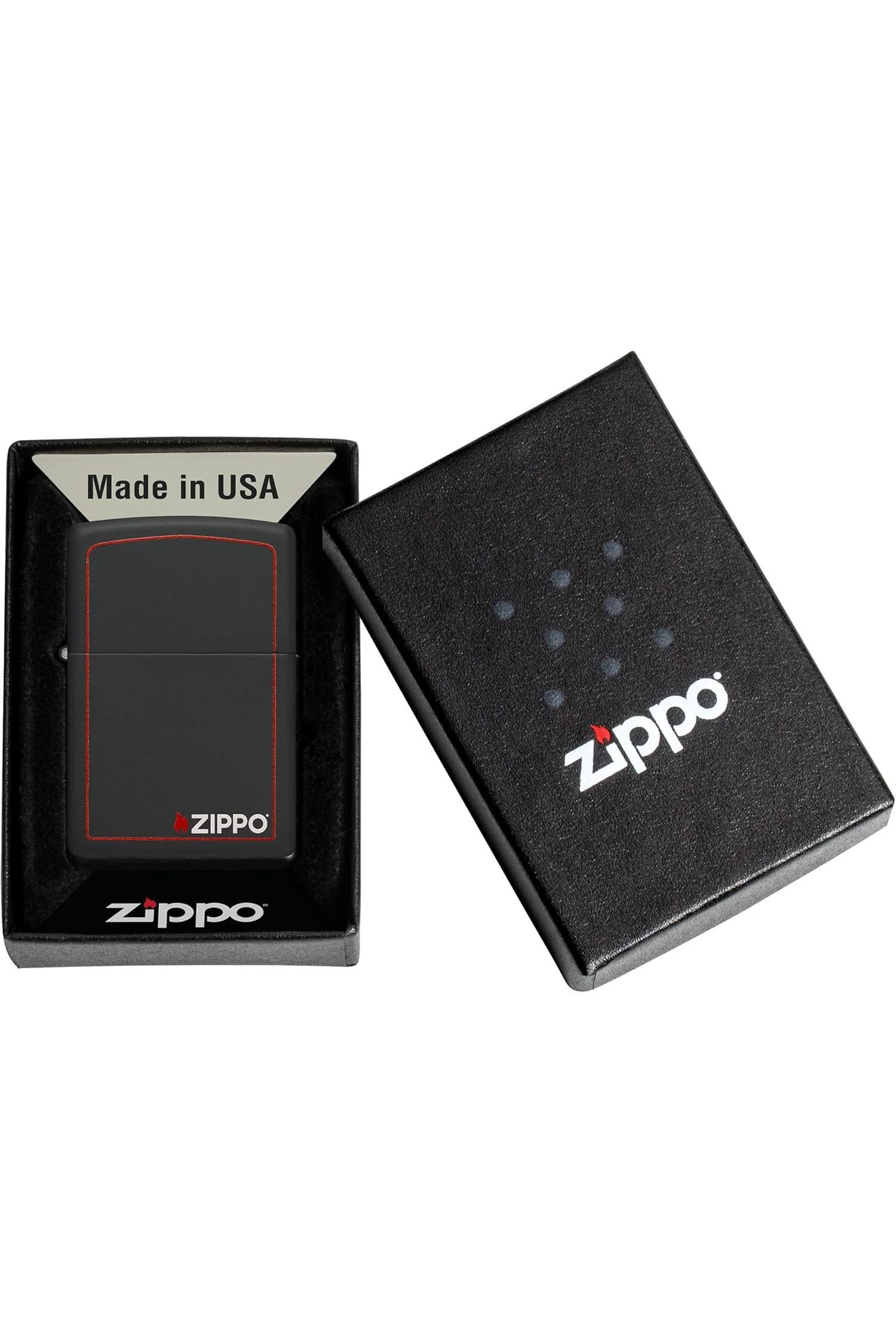 Zippo Çakmak Siyah Kırmızı Border Black Z-Border 218zb-000056