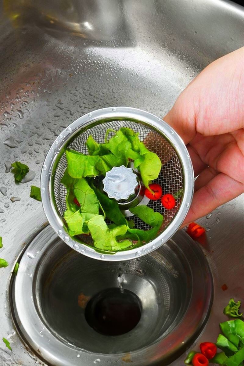 Çelik Mutfak Lavabo Atık Yemek Süzgeci 8,3 cm çap Gider Tıpası mt202