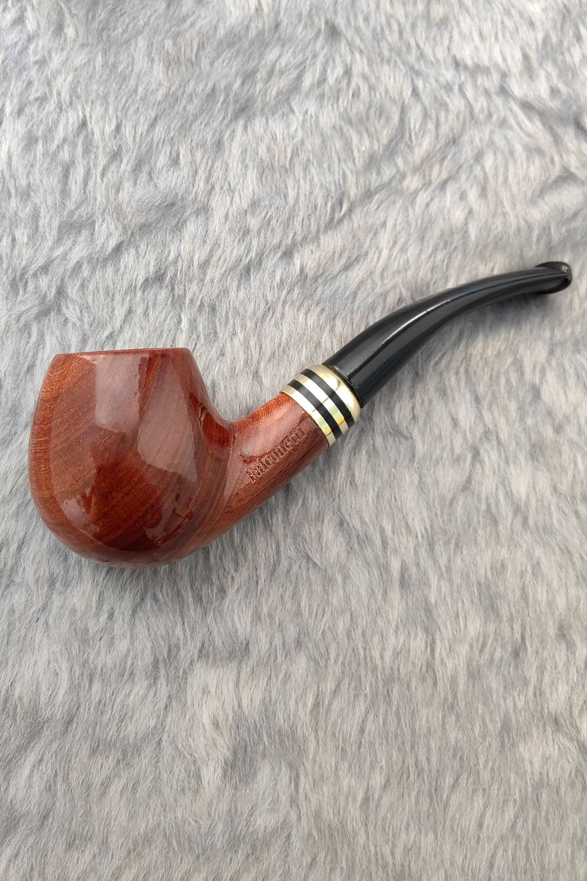 Falconetti Kahverengi Parlak Sandalwood Bilezikli Ahşap Pipo rc94