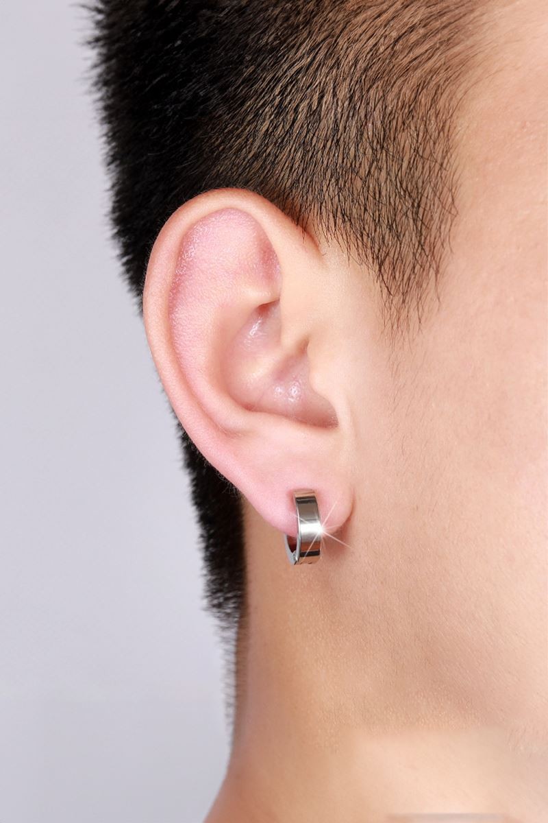 Chavin Çelik 4 mm Silver Halka Küpe ey21by