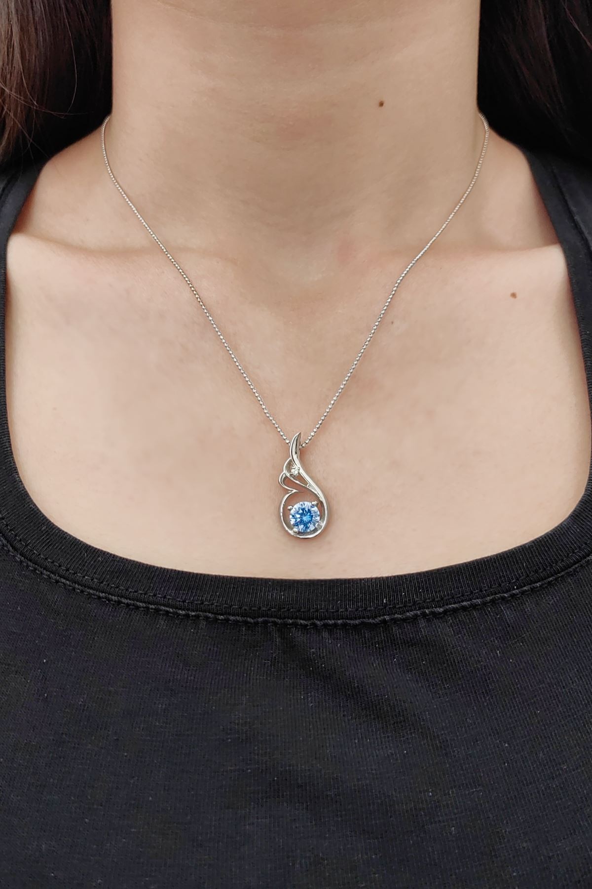 Chavin Topaz Melek Kanadı Gümüş Kolye ev97tpz