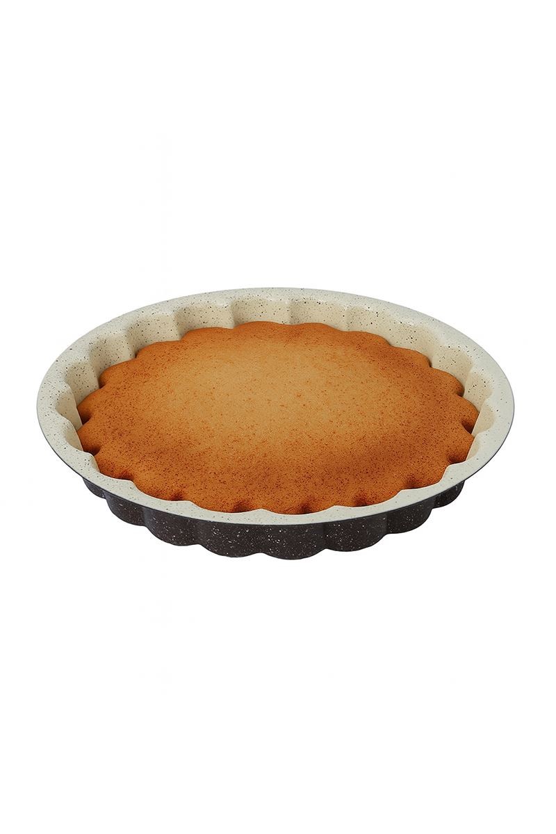 Karbon Çelik 30 cm Yuvarlak Dilimli Tart Turta Kek Kalıbı mt211