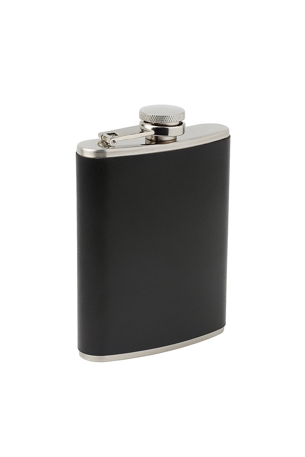 Çelik 8 oz Siyah Deri Kaplı 240 ml İçki Matarası rd55