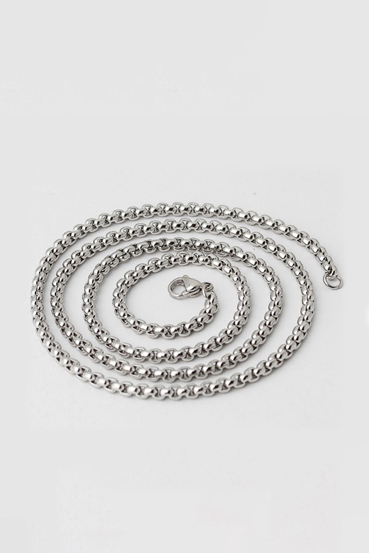 Chavin Gri 80 cm. 3 mm. Erkek Çelik Zincir dh01