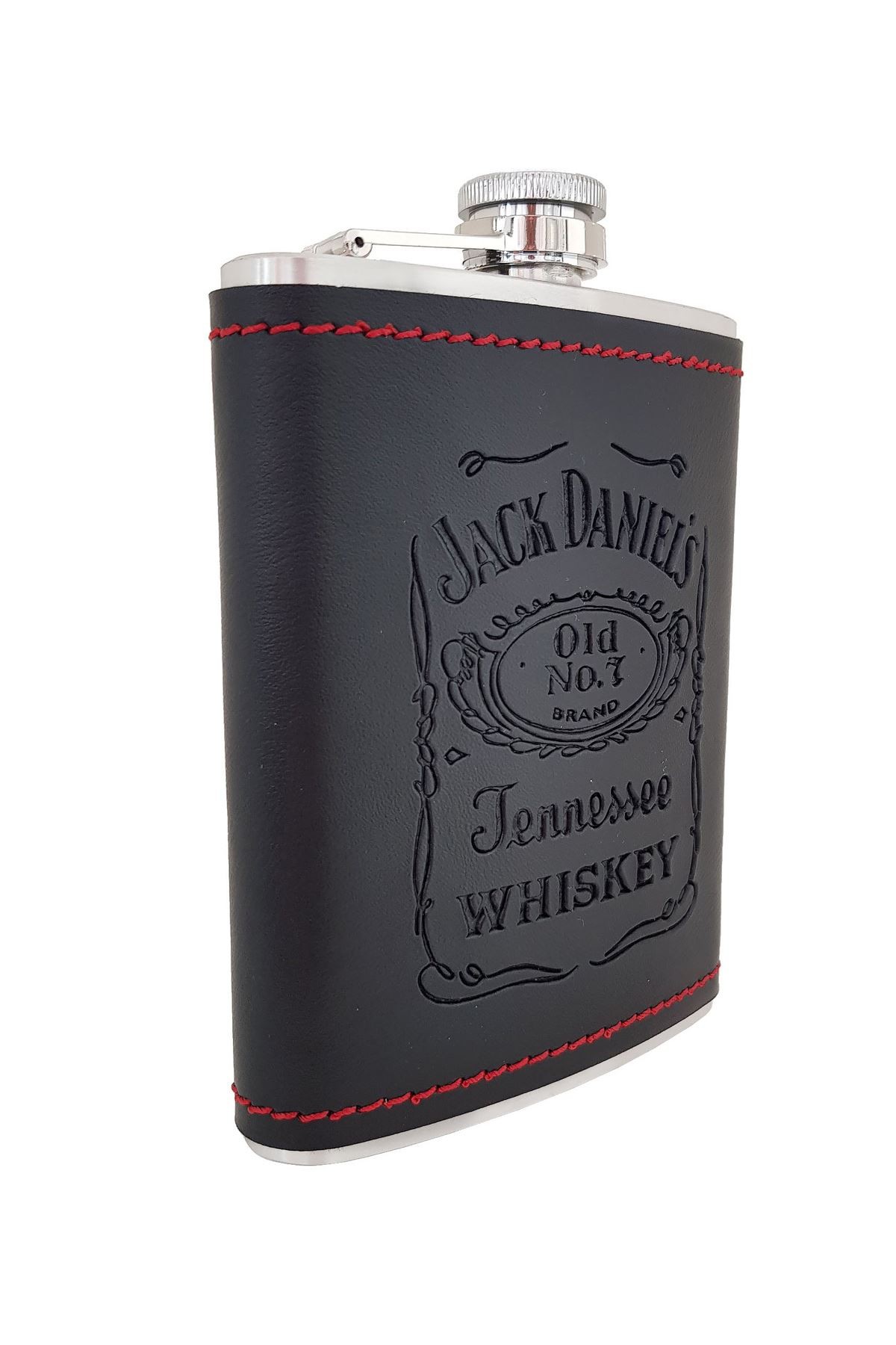 Jack Daniel Çelik 8oz Deri Kaplı 240 ml İçki Matara Takım dp02t