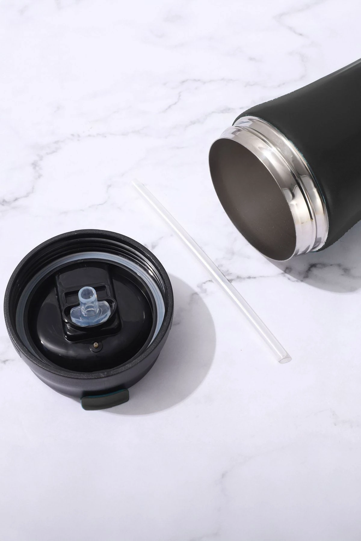 304 Çelik Siyah 400 ml Kahve El Termos Mug cin853sy