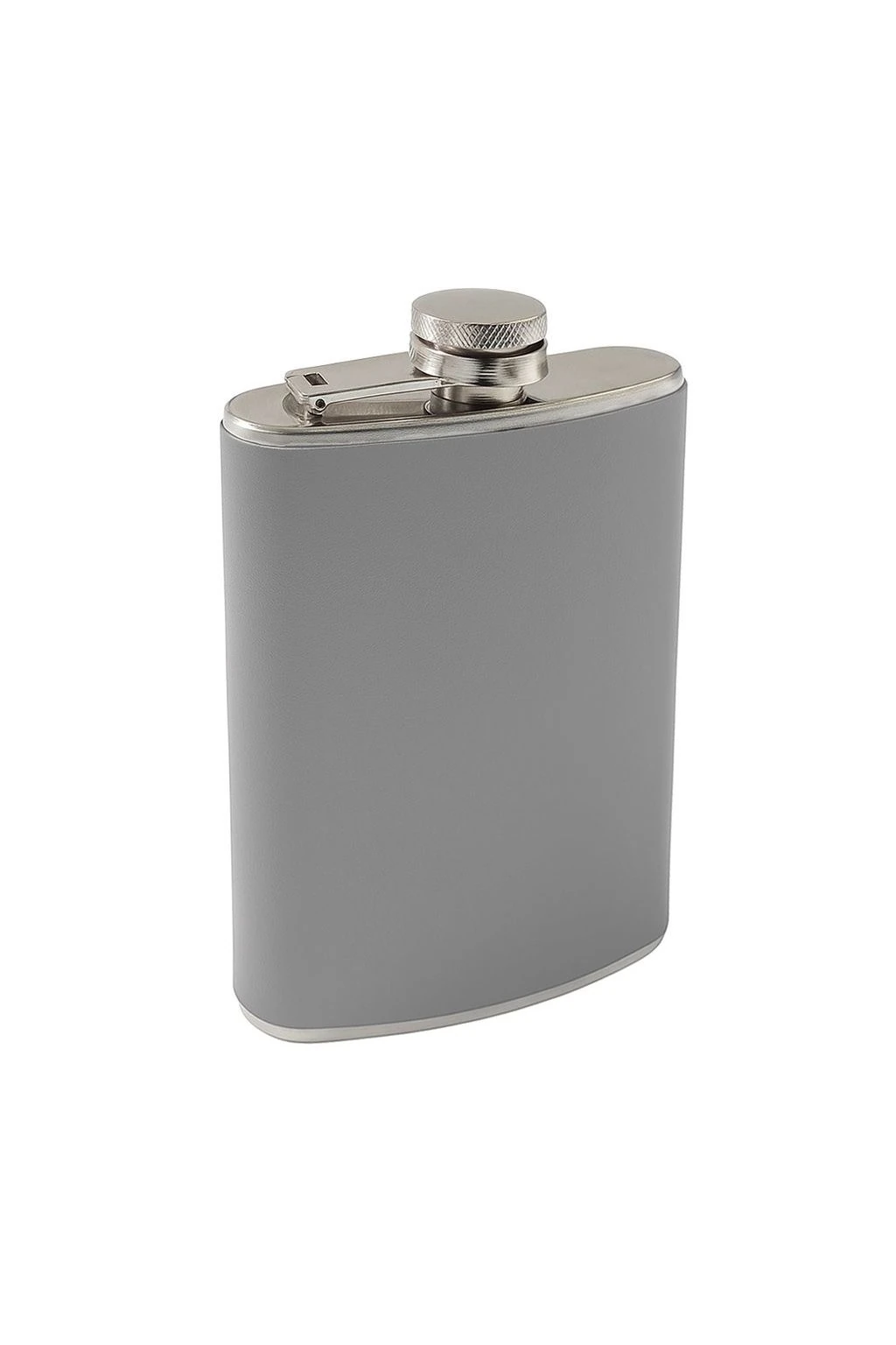 Çelik 8 oz Gri Deri Kaplı 240 ml İçki Matarası rd56