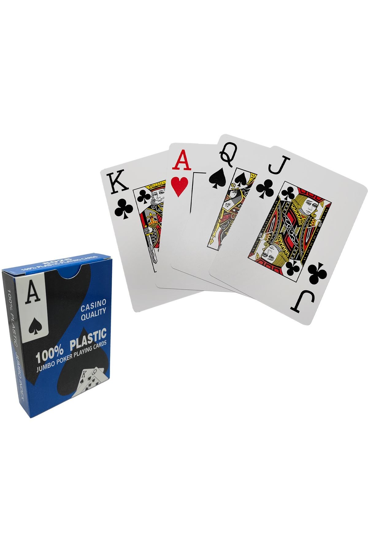 Mavi Pvc Plastik Su Geçirmez Jumbo Blackjack iskambil Oyun Kağıdı cin443mv