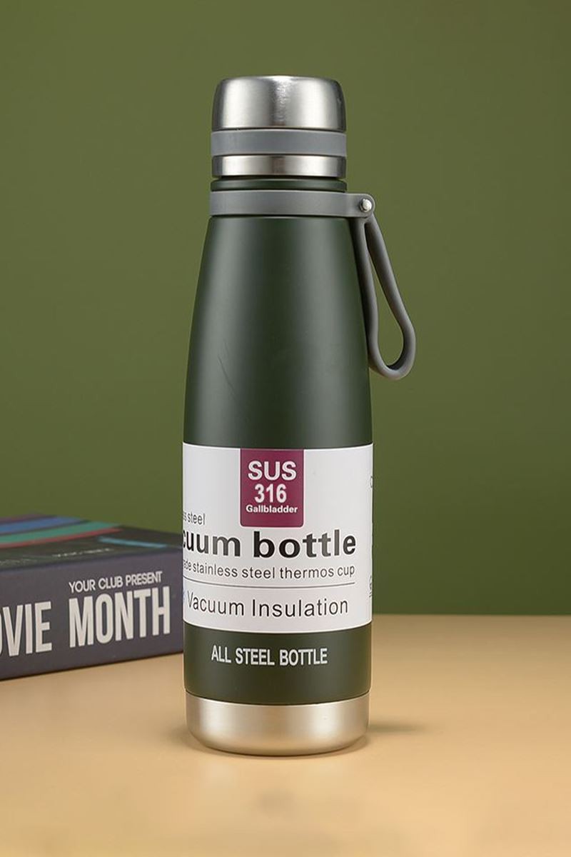 304 L Çelik Koyu Yeşil 850 ml Sıcak Soğuk Vacuum Bottle Matara Suluk cin480ys