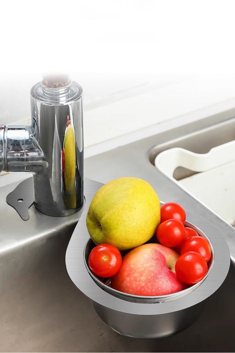 Çelik Kare Evyeler için Mutfak Lavabo Süzgeci Sebze Yıkama Lavabo Çöp Sepeti 