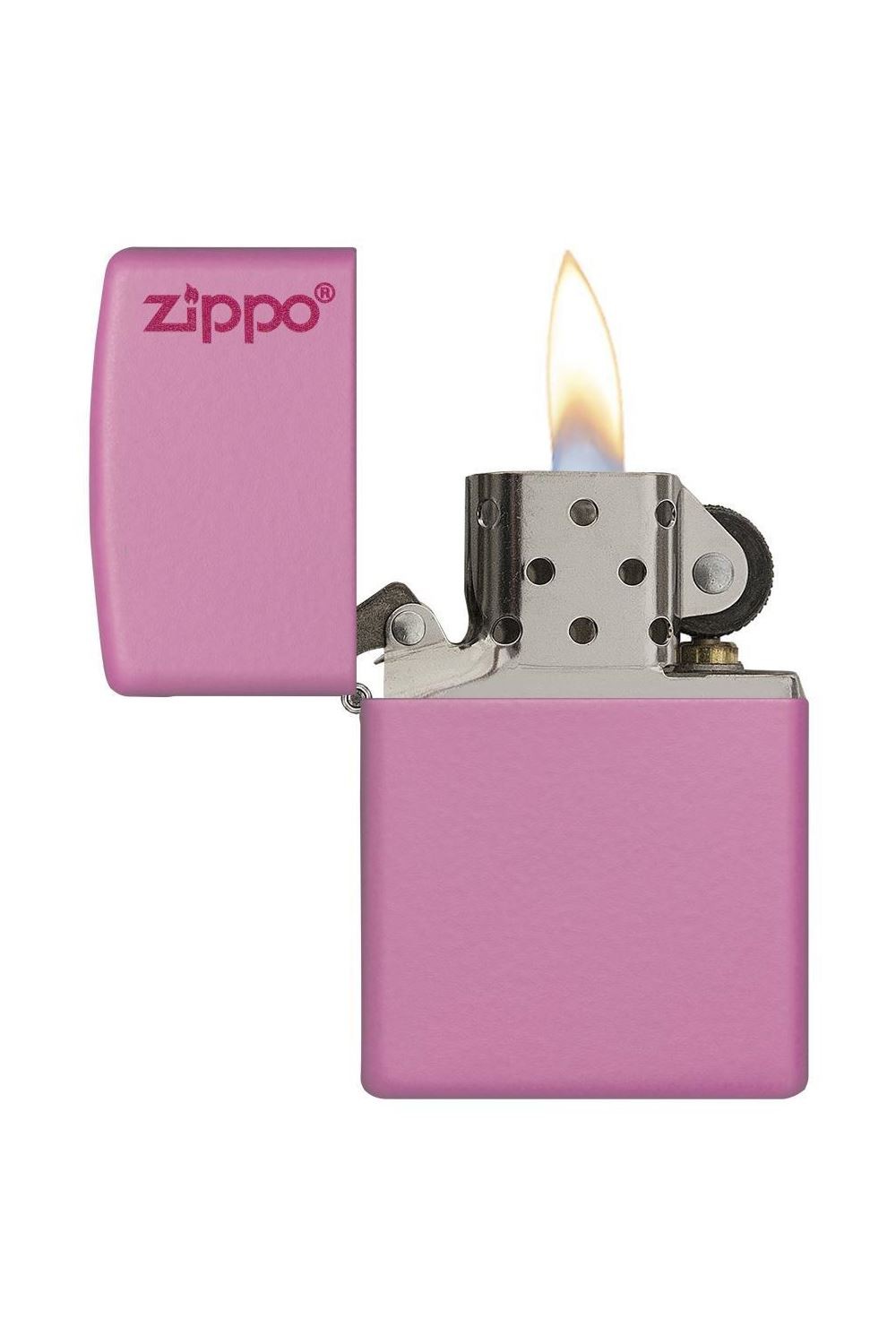 Zippo Çakmak Pink Matte Pembe Logo 238ZL-000005