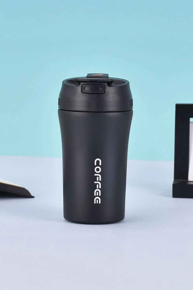 304 Çelik Siyah 400 ml Kahve El Termos Mug cin853sy