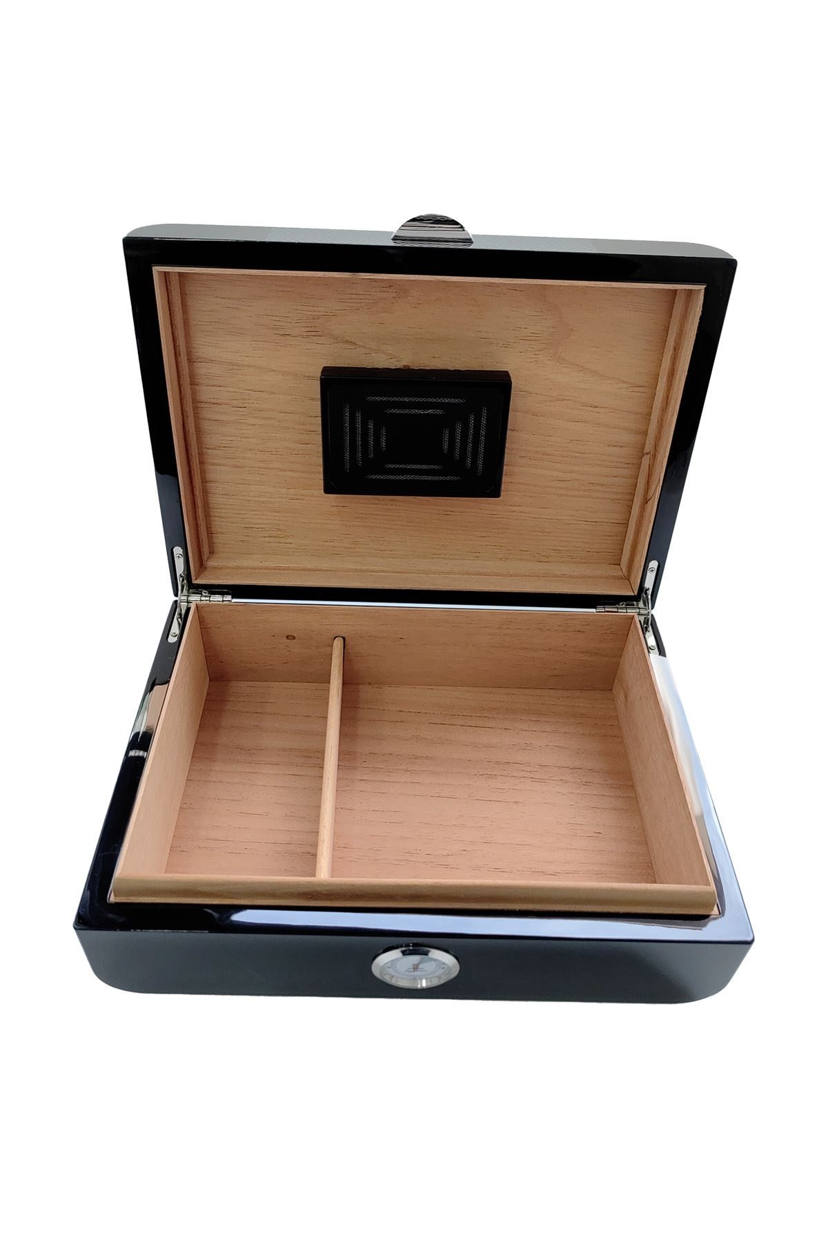 Falconetti Siyah Karbon Fiber Desen Humidor Puro Kutusu rc41kf