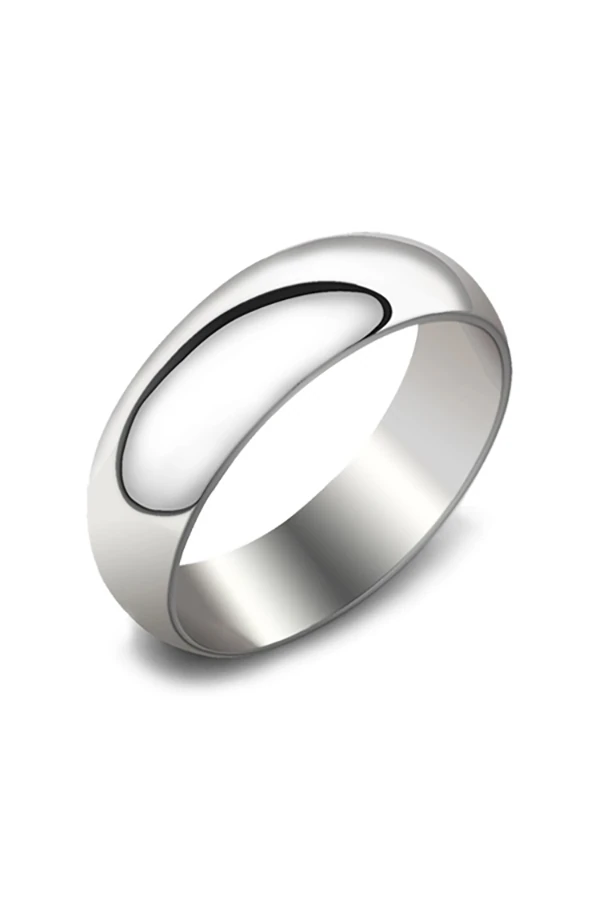 Chavin Erkek Kadın Sade 6 mm. Söz Nişan Gümüş Yüzük cd85