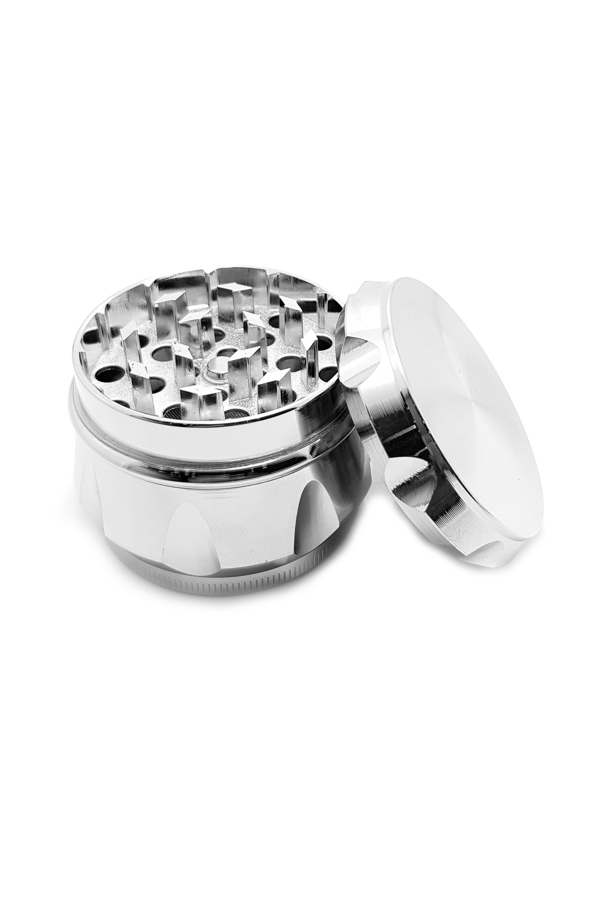 Silver 55 mm. Tütün Baharat Herbal Öğütücüsü Parçalayıcı pz39slv