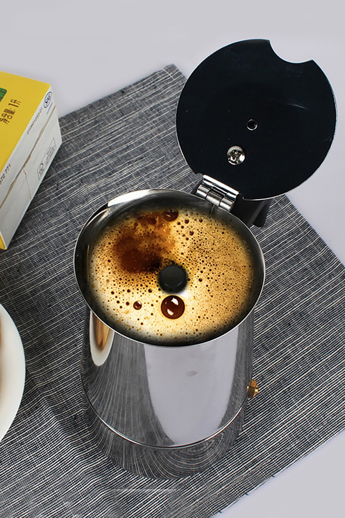 Paslanmaz Çelik Ocak Üstü 9 Cup Fincan Moka Pot Espresso cin285-9