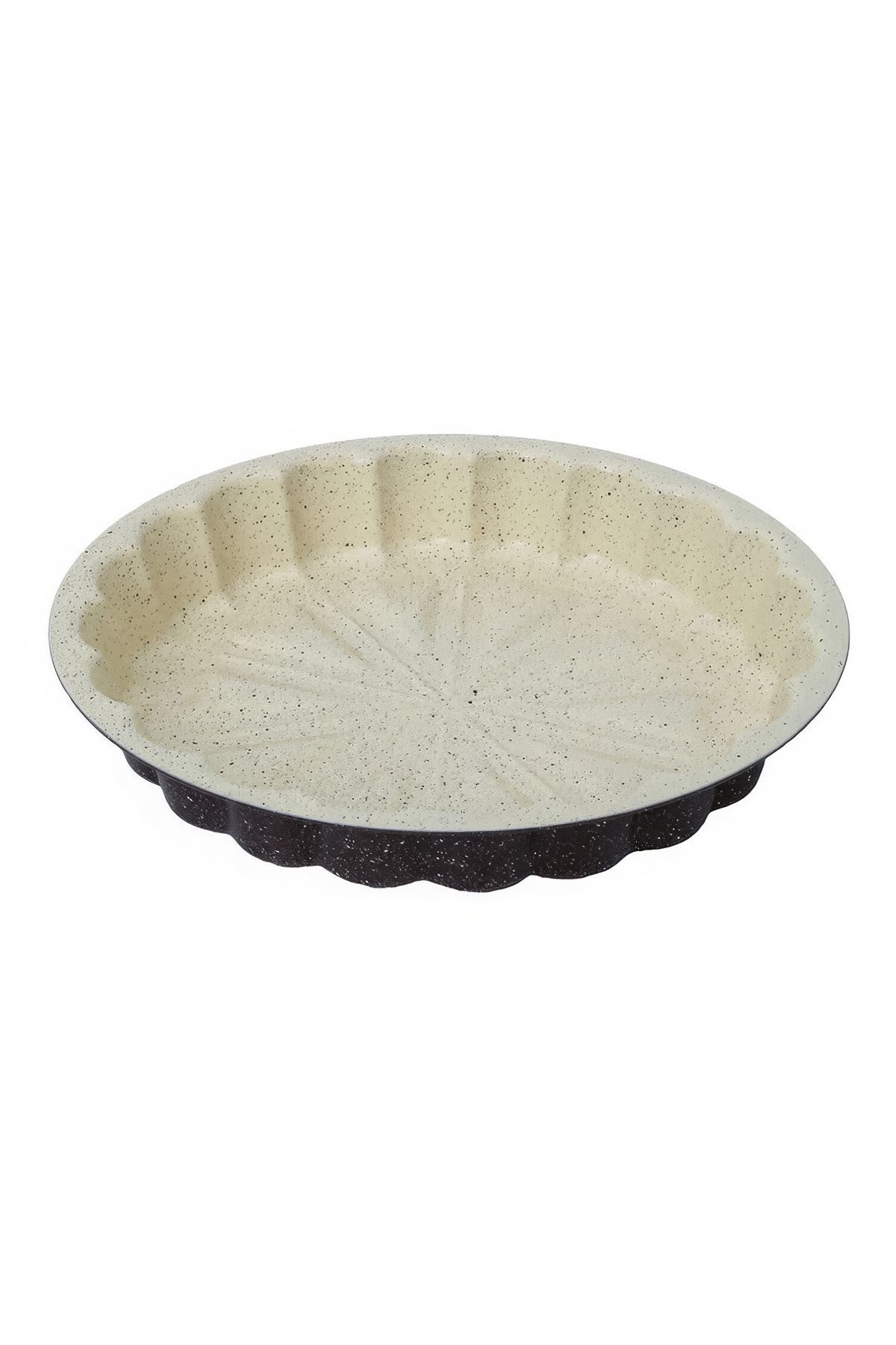 Karbon Çelik 30 cm Yuvarlak Dilimli Tart Turta Kek Kalıbı mt211