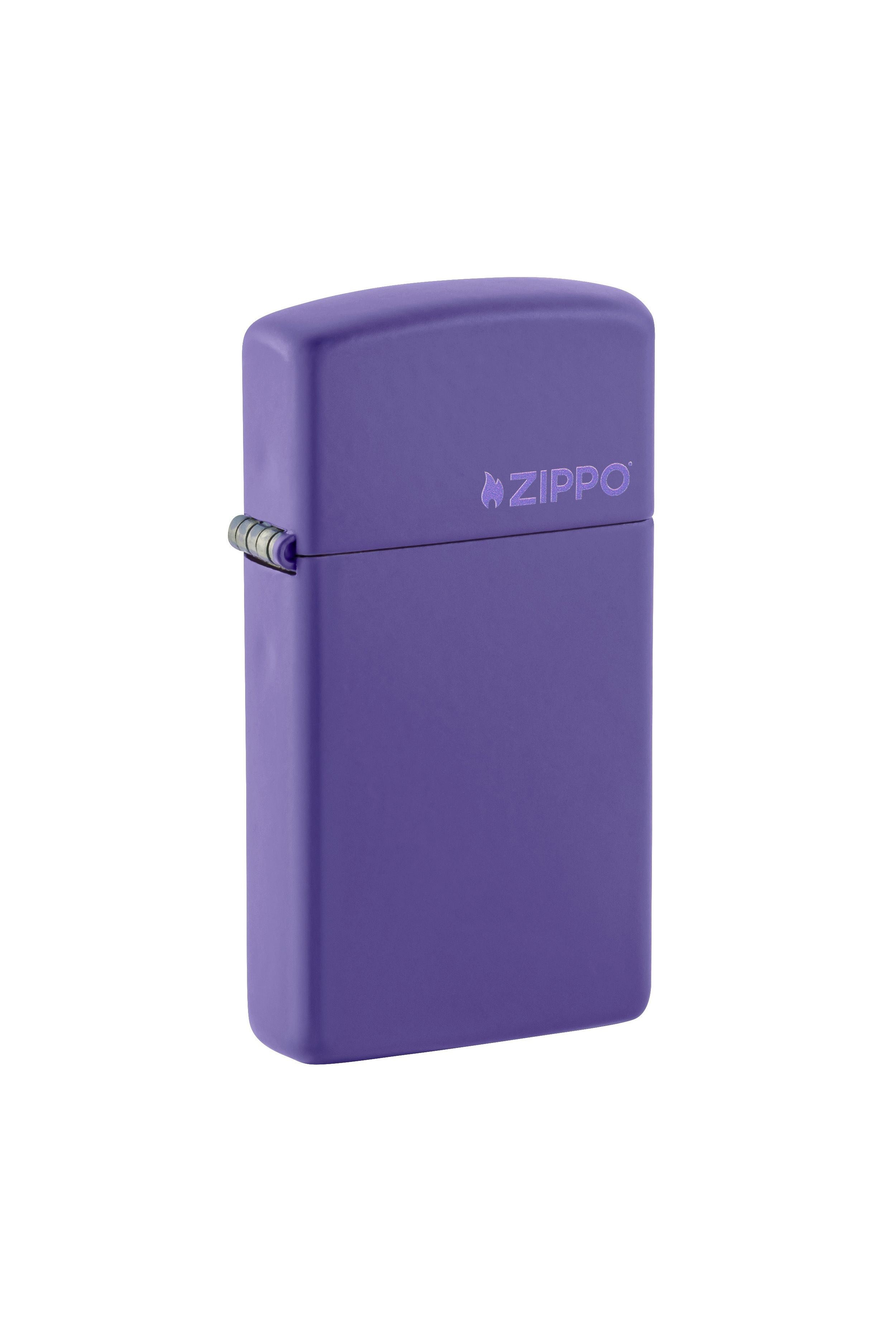 Zippo Çakmak Mor Slim Logo 1637zl-000019