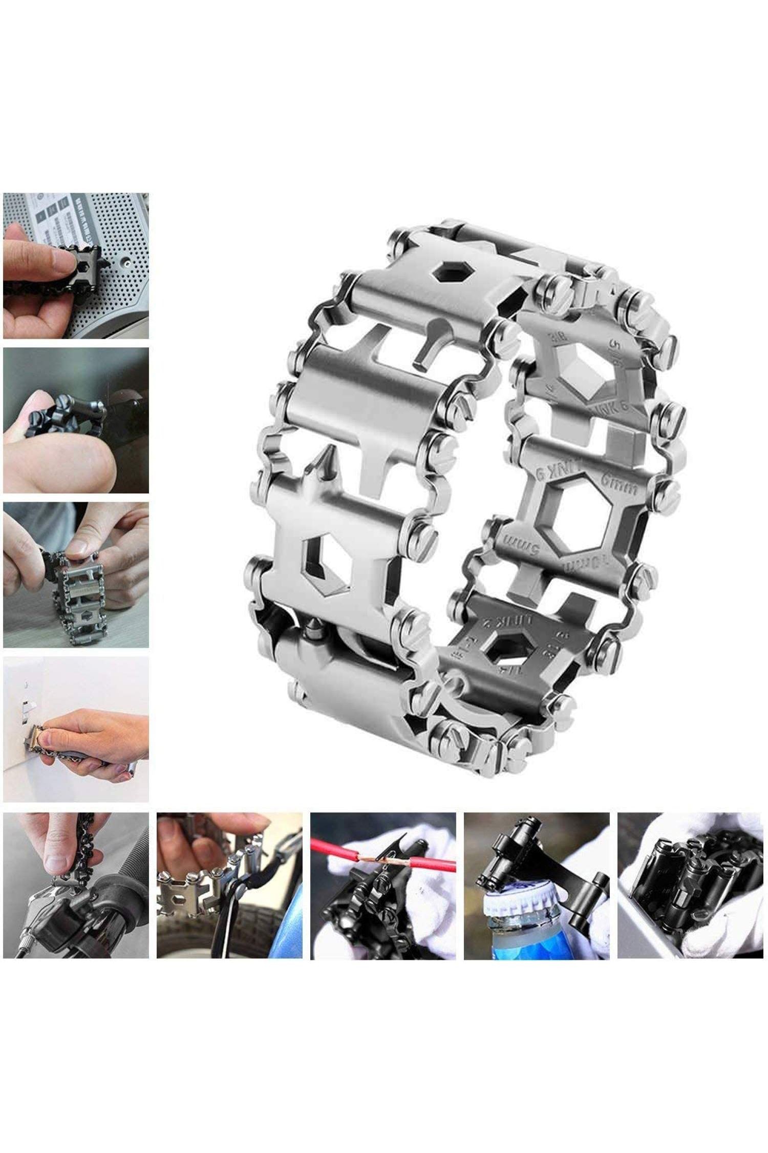 Chavin Çelik Erkek 29 Fonksiyonlu 3 cm. Multitool Bileklik eg62by