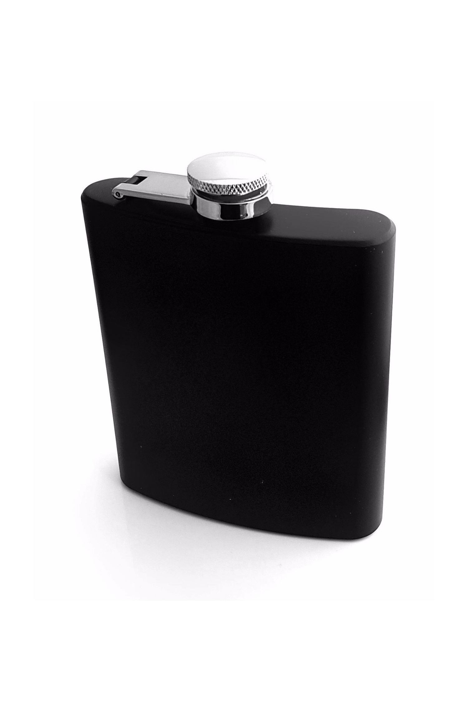 Çelik üzeri Mat Siyah 6 oz 180 ml içki Matarası py49