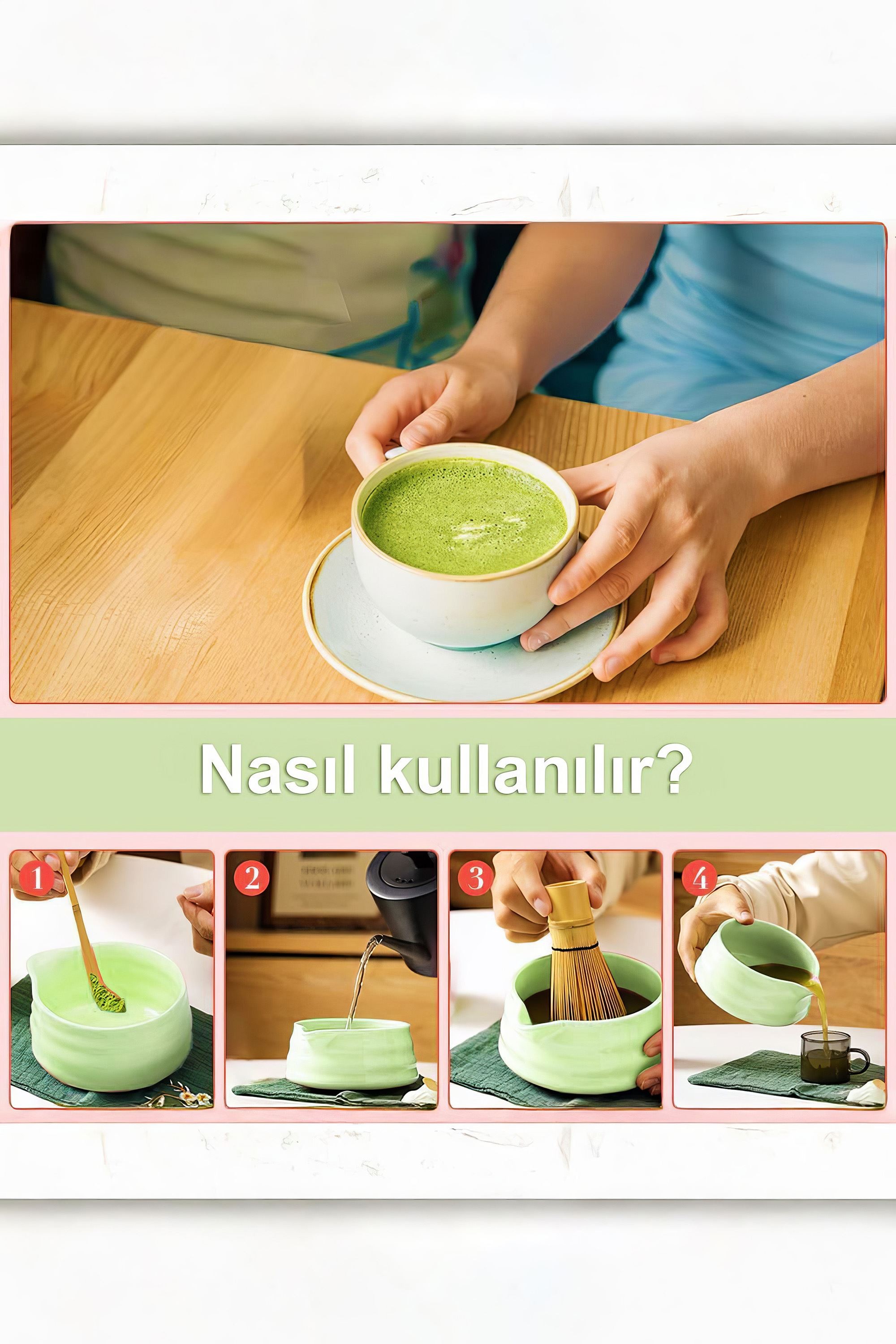 Seramik Matcha Çayı Köpürtme Kasesi Chawan mt215