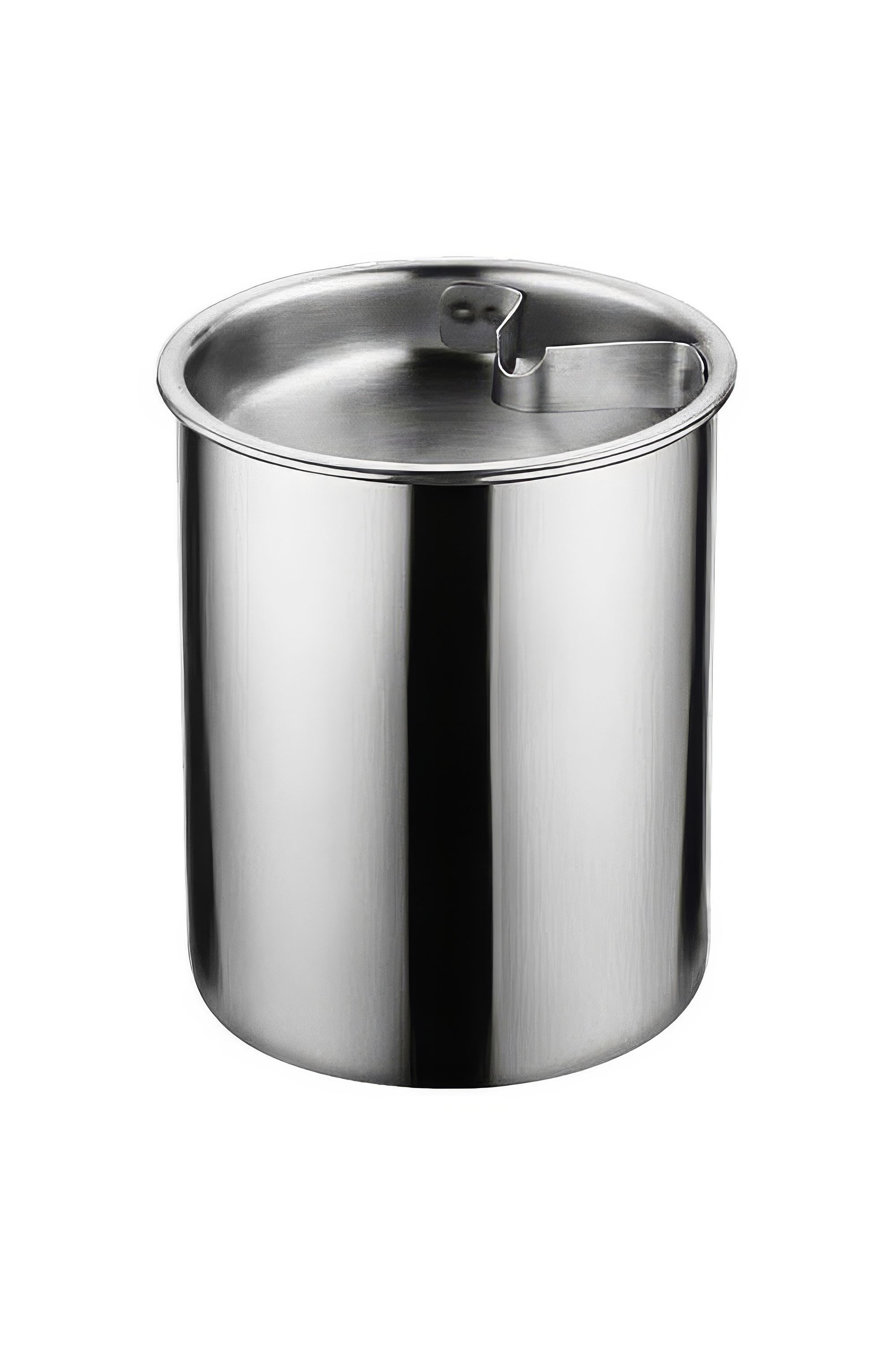 Çelik 10 cm. Kafe Restaurant Kapaklı Yuvarlak Kül Tablası Küllük cin899gr