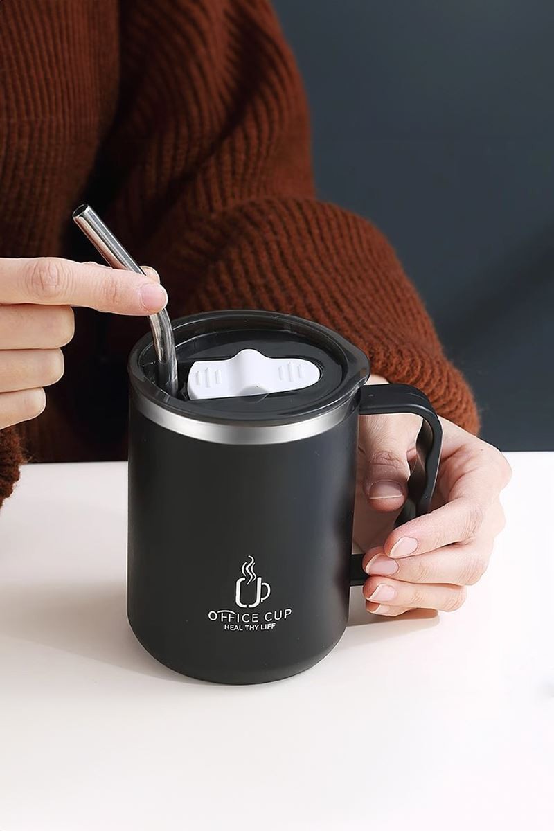 304 L Çelik 500 ml Kahve El Termos Kupa Mug cin557syx
